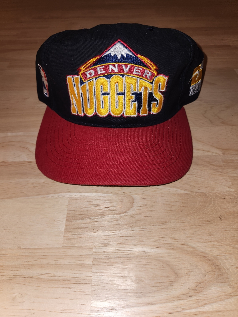 Vintage Y2K Denver Nuggets NBA Snapback Hat Navy Blue & Red Adult Unisex Ajustab